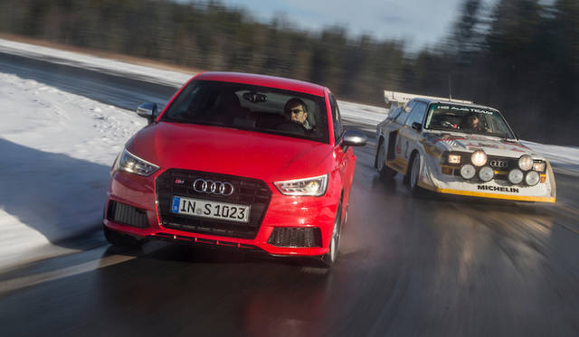 右は1987年にラリーで活躍したアウディ「スポーツクワトロ S1」