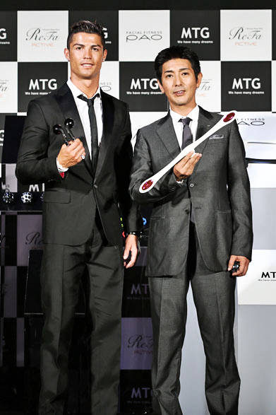 クリスティアーノ・ロナウド氏と株式会社MTG代表取締役 松下 剛氏