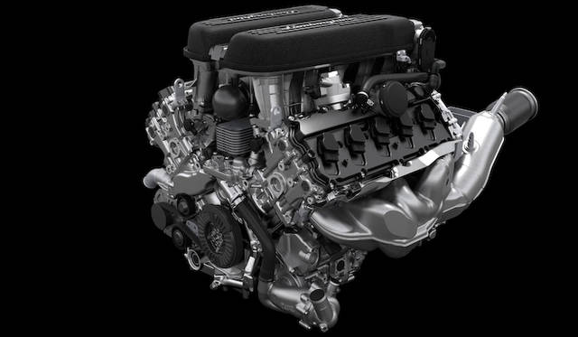 ウラカンに搭載される5.2リッターV10エンジン。610psを発揮する