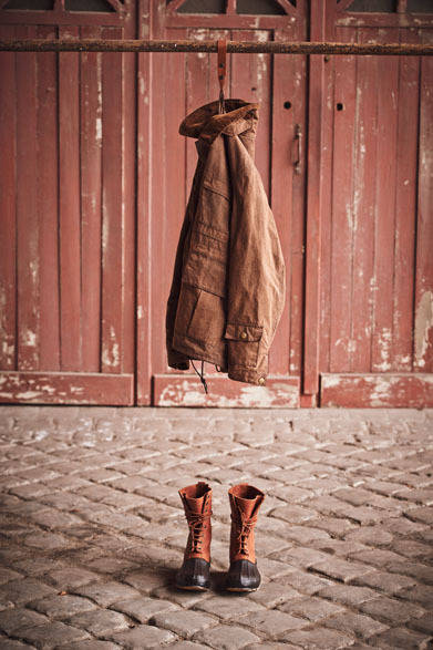 <strong>「LE VENEUR」</strong>　フィッシングジャケットにインスパイアされたジャケット。ハリー・スティーブンソン社製 撥水ワックスコットン100％。11万8000円