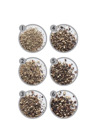 ペッパーミルのダイヤルは6段階