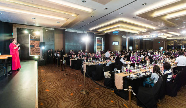 <strong>カジノ・リゾート「サンズ・マカオ」10周年</strong>　サンズ・マカオ10周年記念の報道関係者昼食会。地元や地域、海外プレスがサンズ・マカオ・ボールルームに集まった