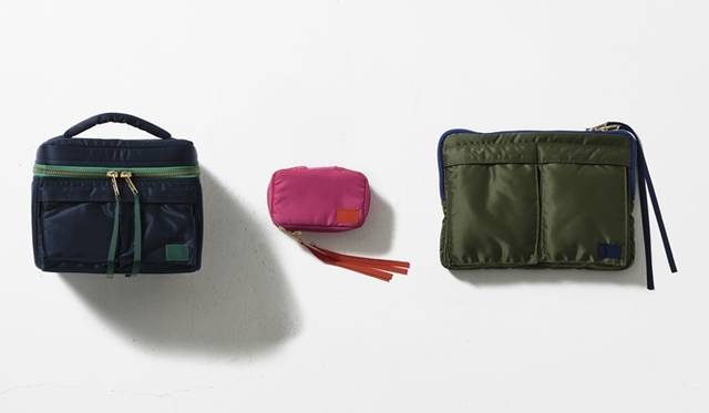 <strong>Le Bon Marche Rive Gauche｜ル・ボン・マルシェ・リヴ・ゴーシュ、日本を特集した企画展開催</strong><br />sacai × PORTER ポン・マルシェ エクスクルーシブ<br />(左より）ヴァニティケース　290ユーロ、メイクアップケース　120ユーロ、ポシェット　175ユーロ