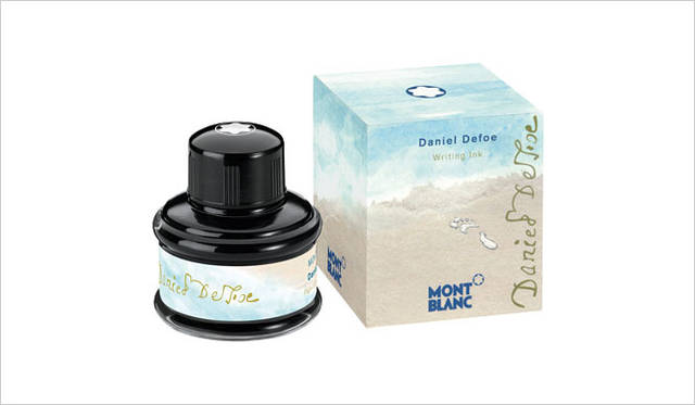 <strong>MONTBLANC｜モンブラン</strong>　作家シリーズ 2014 「ダニエル・デフォー」 『ロビンソン・クルーソー』の主人公を取り巻く環境からインスパイアされたパームグリーンのインクカラー。作家シリーズ インク ダニエル・デフォー「パームグリーンカラーインク」（35ml）世界8000個限定 2160円