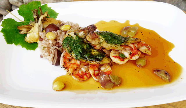 <strong>Tommy Bahama｜トミーバハマ</strong>　“ALOHA DAYS”<br>9月のFresh Sheet（月替わりメニュー）「雛鳥胸の緑胡椒風味ロースト 秋の味覚を添えて」2160円