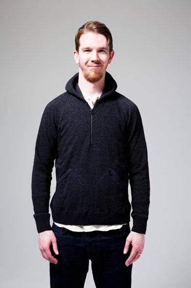 ハーフジップウールパーカー 2万8080円