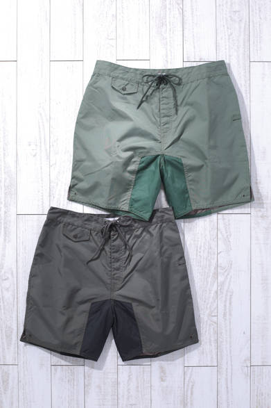 MENS｜サーフショーツとしての高い機能性はもちろん、トップスと合わせやすいタウンウェアとしても魅力的な「THE CIGAR」。フラップのついたコインポケットがアクセントになっている。ナイロンショーツ 各2万円（LVDI）<br />※税抜き価格