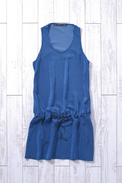 WOMENS｜シルクストライプ ノースリーブ ワンピース［ジャーナル スタンダード 表参道限定］4万円（Les Prairies De Paris）<br />※税抜き価格