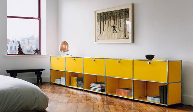 キャビネット　ゴールデンイエロー