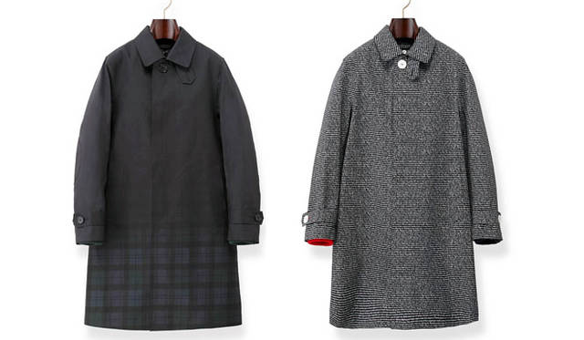 <strong>4階 「インターナショナルクリエーターズ」がリニューアルオープン</strong><br />左から、コート21万4920円、19万9800円（ともにMACKINTOSH×BAND OF OUTSIDERS）