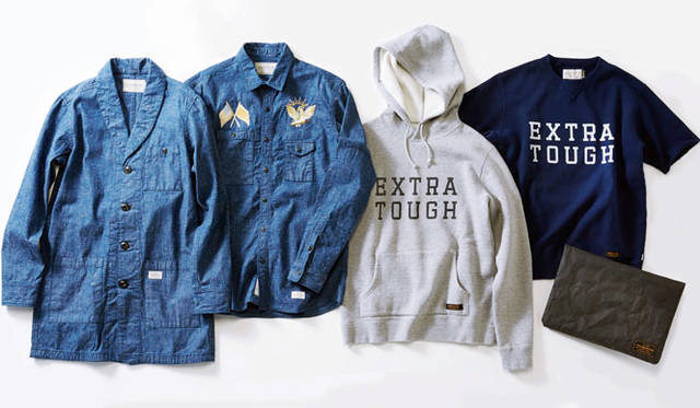 <strong>4階 「インターナショナルクリエーターズ」がリニューアルオープン</strong><br />ショールカラーコート3万2400円、シャツ2万2680円、パーカ1万8360円、Tシャツ1万4040円、ドキュメントケース5400円 [阪急メンズ限定]（すべてNEIGHBORHOOD）