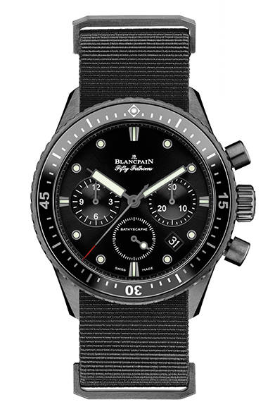 自動巻、セラミックケース、50時間パワーリザーブ、ケースサイズ直径43.6mm 、300m防水、160万円（税抜）　<br /><br />ブランパン ブティック銀座<br />Tel. 03-6254-7233