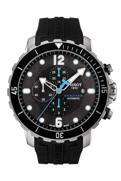 自動巻き、SSケース、ケースサイズ直径48mm 、300m防水、14万4000円（税抜）<br /><br />スウォッチ グループ ジャパン ティソ事業本部<br />Tel. 03-6254-7361