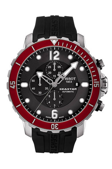 自動巻き、SSケース、ケースサイズ直径48mm 、300m防水、14万4000円（税抜）<br /><br />スウォッチ グループ ジャパン ティソ事業本部<br />Tel. 03-6254-7361