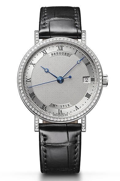 自動巻き、18KWGケース、ケースサイズ直径33.5mm、274万円（予価／税抜）<br /> <br />ブレゲ ブティック銀座<br />Tel. 03-6254-7211