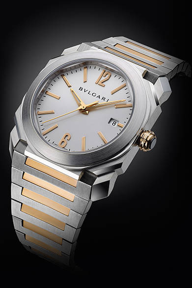 自動巻き、18KPGケース、ケースサイズ直径38mm径、100m防水、72万円（税別）<br /><br />ブルガリ ジャパン<br />Tel. 03-6362-0100