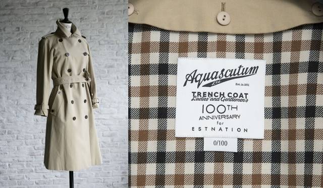 <strong>Aquascutum for ESTNATION｜100着限定！スペシャルなトレンチコート発売</strong>