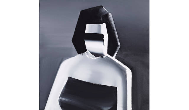 《New Sad》　2014 年 アクリルグワッシュ カンヴァス 80.3×80.3cm