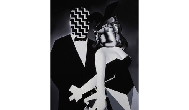 《Captive Bunny》　2013 年 アクリルグワッシュ、木炭、ジェッソ、カンヴァス 227.3×181.8 cm The José Parlá Collection, New York