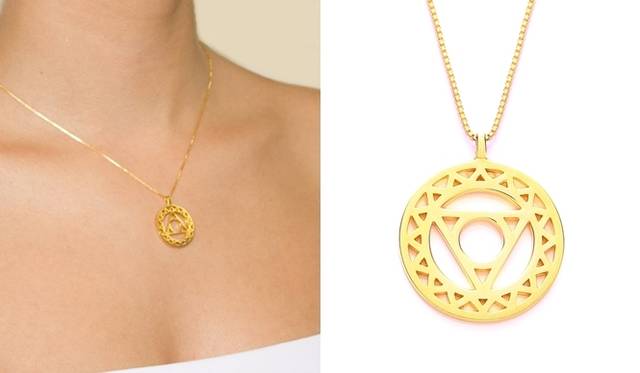 スロート　チャクラ　ペンダント　ゴールド　3万4800円(税抜)