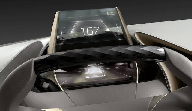 citroen_divine_ds_074 オートクチュールの世界からインスピレーションを得たという「Parisienne Chic」は、アイボリーレザーのダッシュボードに、ドレープと刺繍の入ったシルクサテンの組み合わせ