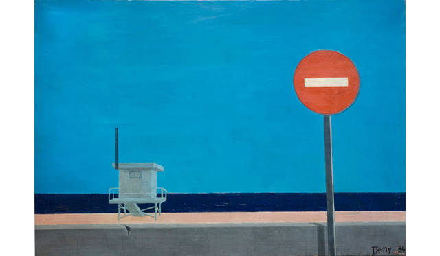 ジャック・ドゥミ画《無題（ヴェニス・ビーチ）》油彩、1980年頃 © Succession Demy