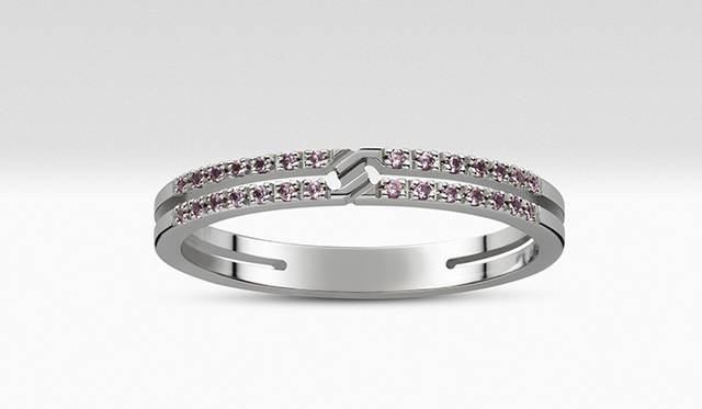 RING [18K WHITE GOLD, LAVENDER SAPPHIRE] 15万120円