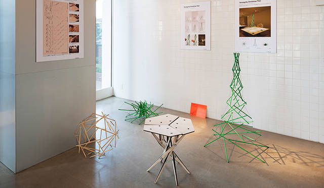 Any Tokyo 2013より、鳴川肇の「テンセグリティー・テーブル」と「テンセグリティー・ツリー」