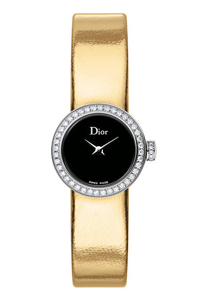 クォーツ、SSケース、ダイヤモンド、MOP文字盤、イエローゴールド ミラーレザーストラップ、ケース径19mm、54万4320円<br /><br />クリスチャン ディオール ディオール タイムピーシズ<br />Tel. 0570-200-088