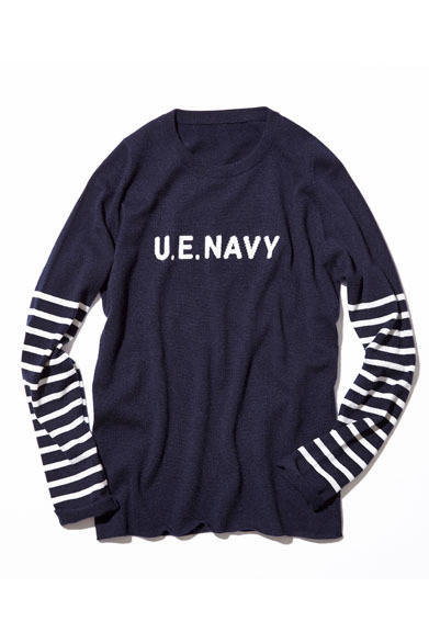 「SOPH.TOKYO 15th Anniversary」 スペシャルプロダクト<br />「lucien pellat-finet　UE NAVY CASHMERE BORDER KNIT」43万2000円