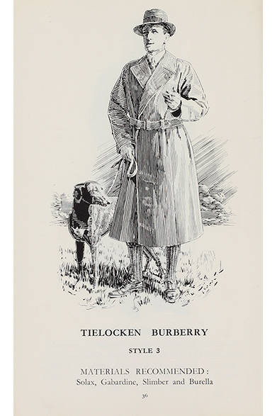 トレンチコートの前身にあたる「タイロッケン」を描いたイラスト