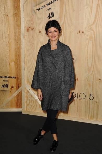 <strong>Audrey Tautou｜オドレイ・トトゥ</strong><br /><br />「Isabel Marant pour H&M」のローンチパーティに出席した女優のオドレイ・トトゥ。イザベル・マランとH&Mのコラボレーションアイテムでコーディネイトする、フレンチシックの手本を見せた。
