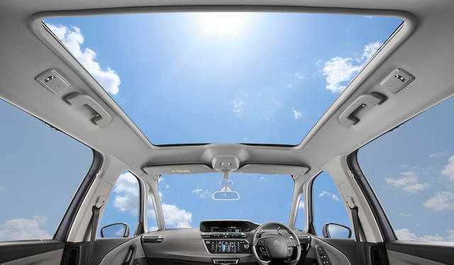 グランド C4 ピカソは5.7平米、C4ピカソでも5.3平米の広大なグラスルーフ