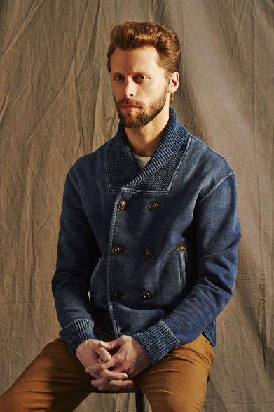 INDIGO F-TERRY SHAWL JK 2万7864円、MOLESKIN W&D PANTS 1万4904円