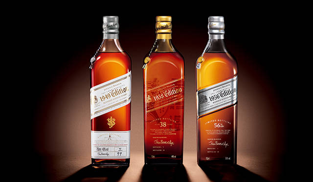 スコッチウイスキー「ジョニー・ウォーカー ジ・エピック・デイツ・コレクション（1938、1949、1956）」