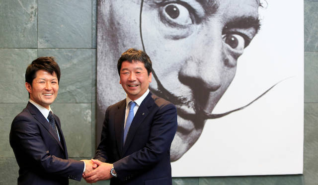 左は諸橋英二 諸橋近代美術館 館長、右が木村隆之 ボルボ・カー・ジャパン株式会社 代表取締役社長