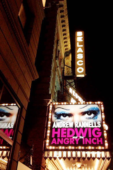 7つ目の舞台は『Hedwig & the Angry Inch～ヘドウィグ・アンド・アングリー・インチ～』。トニー賞に輝いた主演のニール・パトリック・ハリスに代わって、この日はアンドリュー・ラネルズが主演でした。アンドリューは好演、熱演で素晴らしかったのだけど、ちょっとこの役にはポッチャリかなぁ……（笑）