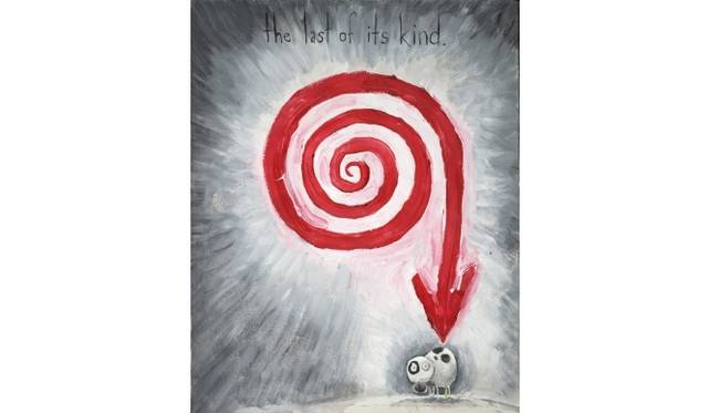 絶滅寸前　1994　50.8×40.6cm アクリル絵の具・キャンパス © 2014 Tim Burton