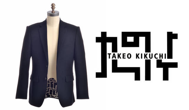 布袋寅泰氏の象徴ともいえる”ギタリズム柄”とタケオキクチのロゴタイプを組み合わせた今回限定のオリジナルデザインは、定番のBRITISHI MODELにコラボオリジナル「ギタリズム柄」をプラス。30th記念コラボ布袋寅泰ギタリズム柄 スーツ7万4520円（TAKEO KIKUCHI）