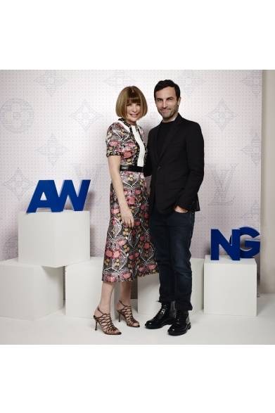 （左より）Anna Wintour & Nicolas Ghesquière｜アナ・ウィンター＆ニコラ・ジェスキエール ©David Atlan/Louis Vuitton
