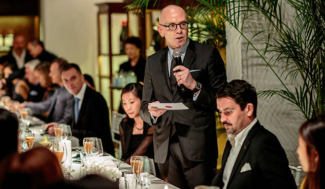 イベントの開催を記念したディナーの席では、DFSグループのグローバル・マーチャンダイジング プレシデントであるハロルド・ブルックス氏がゲストに向けて歓迎の言葉を述べた