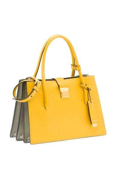 「マドラスバッグ」トートタイプ　[H19×W28×D12cm]　グレー×イエロー　20万9520円