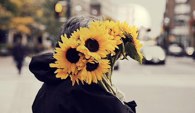 ［番外編］編集部が見つけたアートなトロント<br />「セント・ローレンス・マーケット」。マーケットでは花を買って帰る人も多い