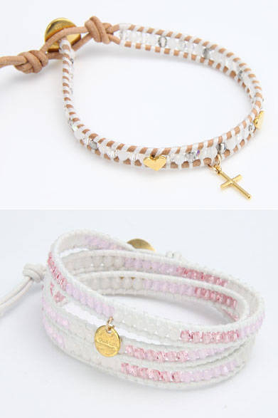 上／「CHAN LUU名古屋」限定 シングルラップブレスレット1万4040円、下／「CHAN LUU名古屋」限定 3ラップブレスレット2万5920円