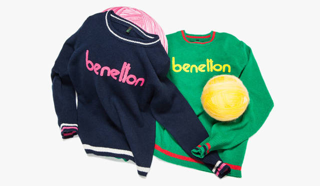 左／ベネトンロゴ入りレディス5900円、ベネトンロゴ入りメンズ5900円