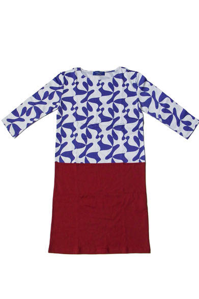 「BEAMS LIGHTS with MIC*ITAYA」 2014-15 AUTUMN&WINTER COLLECTION<br />「今まさに明けようとする大空の群青。朝焼けに染まる情熱の海。長い夜を旅して来た鳩たちが象徴する精神が耀く。愛と平和について、私たちの旅の守護について」WOMENS DOVE BICOLOUR ONEPIECE 1万2960円