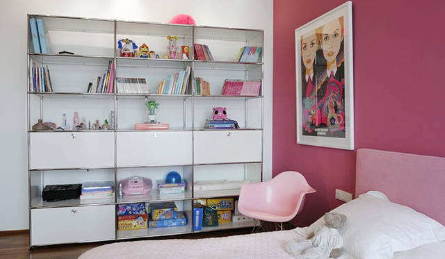 USMハラー　ホワイトブックシェルフ　ｰ　子供部屋