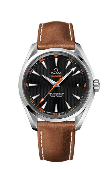 オレンジのセンター秒針が印象的。バレニアカーフとの相性もぴったり。<strong></br></br>シーマスター アクアテラ マスター コーアクシャル</strong></br>ケース｜ステンレススチール</br>直径｜41.5mm</br>ムーブメント｜自動巻き（Cal.8500）</br>パワーリザーブ｜60時間</br>ストラップ｜バレニアカーフ</br>防水性｜150ｍ</br>価格｜60万4800円</br></br>オメガお客様センター</br>Tel. 03-5952-4400</br>http://www.omegawatches.jp/</br>