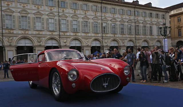 コンクール・デレガンス会場でのマセラティ「A6GCS」