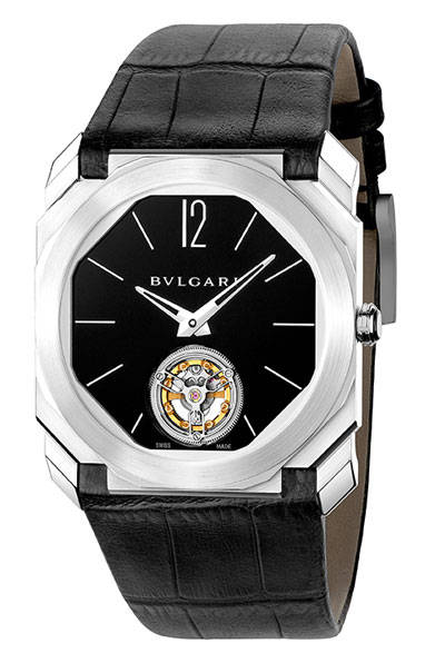 ケース｜プラチナ950<br />直径｜40mm<br />ムーブメント｜手巻き<br />ブレスレット｜黒のワニ革製<br />防水｜30m<br />